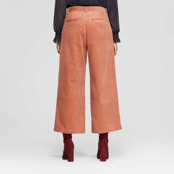 A New Day Women's High Rise Wide Leg Cropped Corduroy Pants - Picture 2 of 16